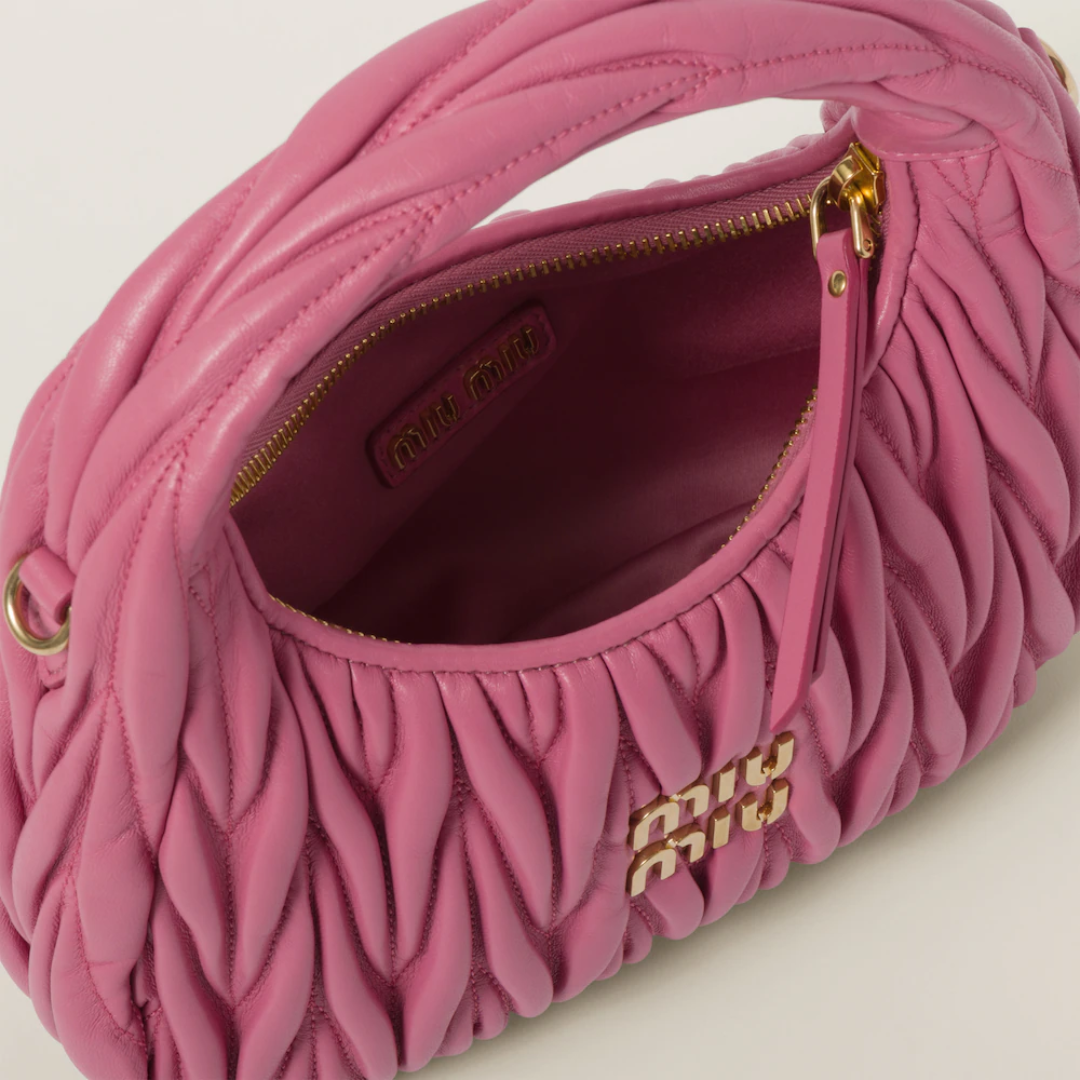 Miu Miu Wander Shoulder Bag In Matelassé Nappa Leather – Exclusive