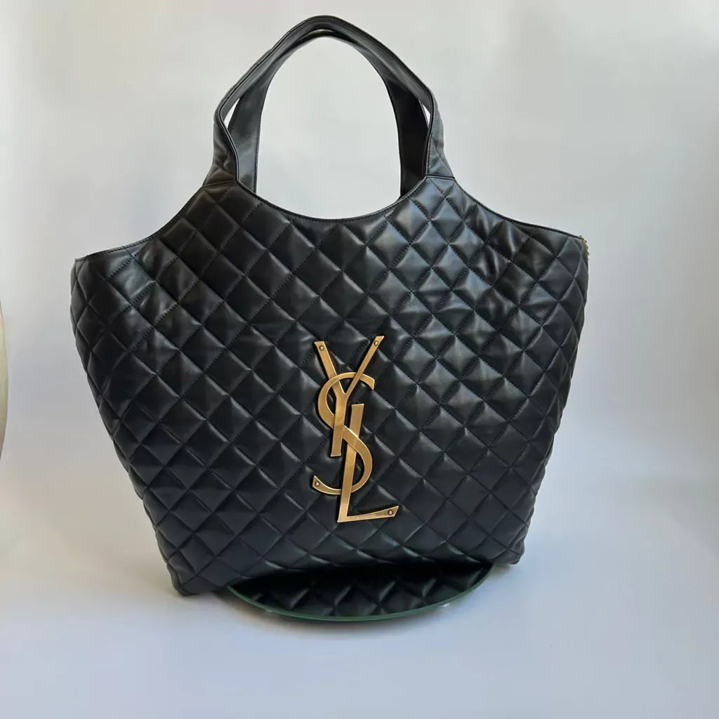 Saint Laurent Icare Handbag In Quilted Lambskin Leather