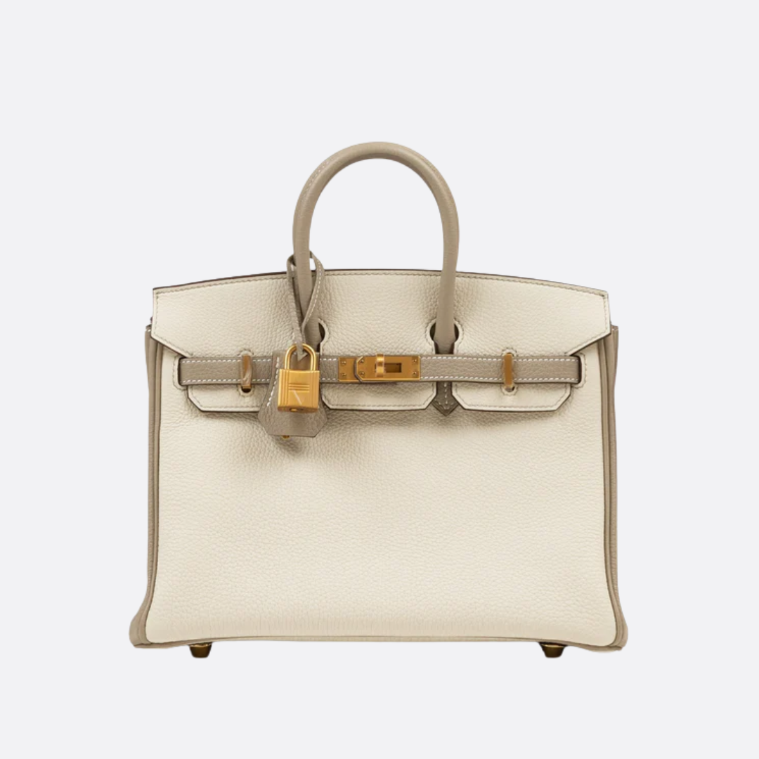 Hermès Birkin 25 Hss Bag In Chalk / Dove Grey Togo Leather – Exclusive