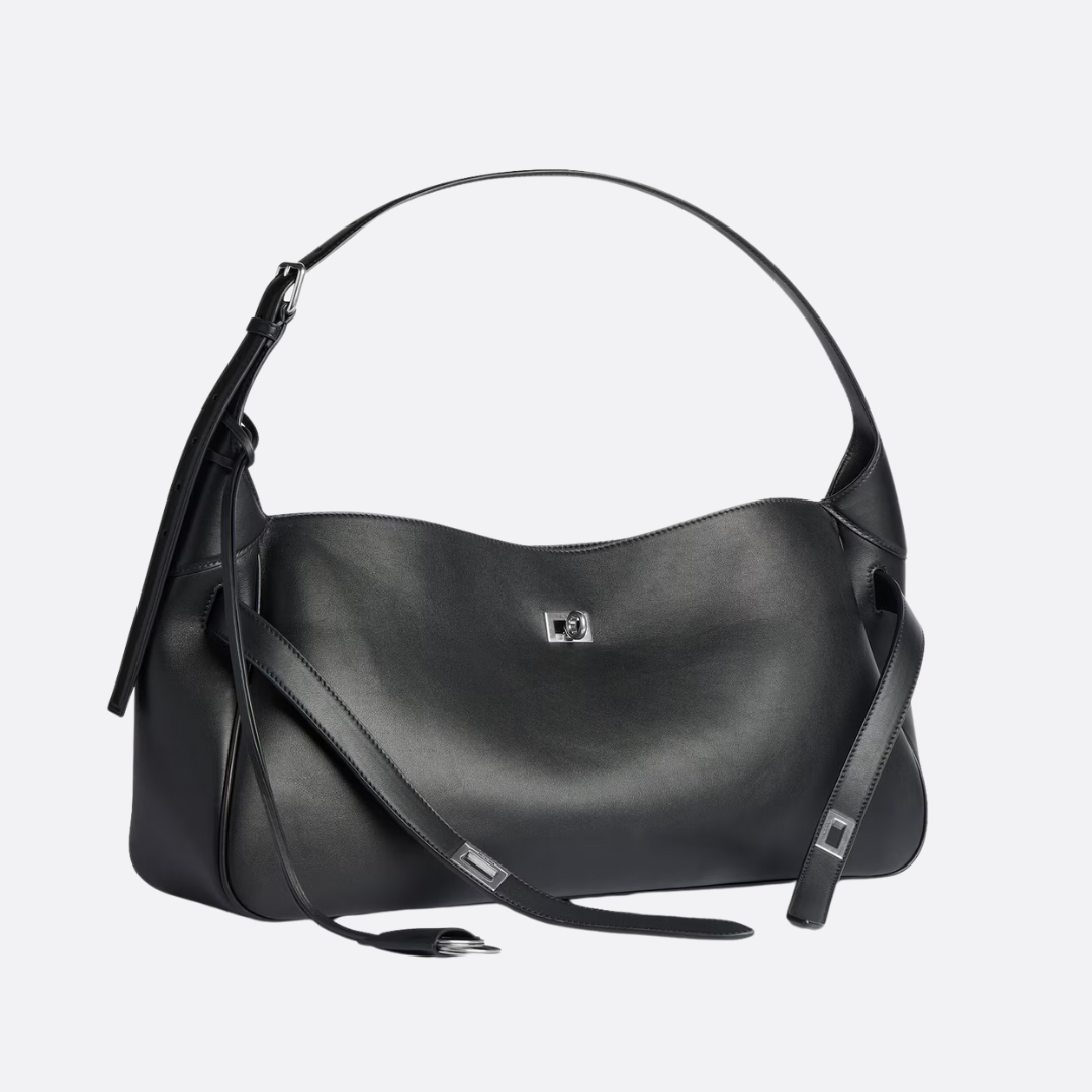 Balenciaga Bel Air Medium Shoulder Bag In Black Calf Leather – Exclusive