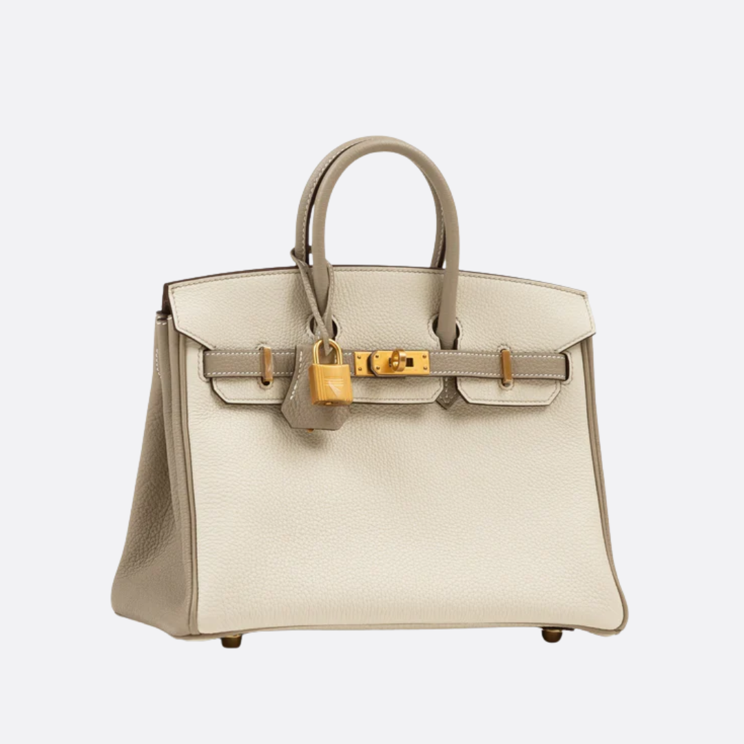 Hermès Birkin 25 Hss Bag In Chalk / Dove Grey Togo Leather – Exclusive