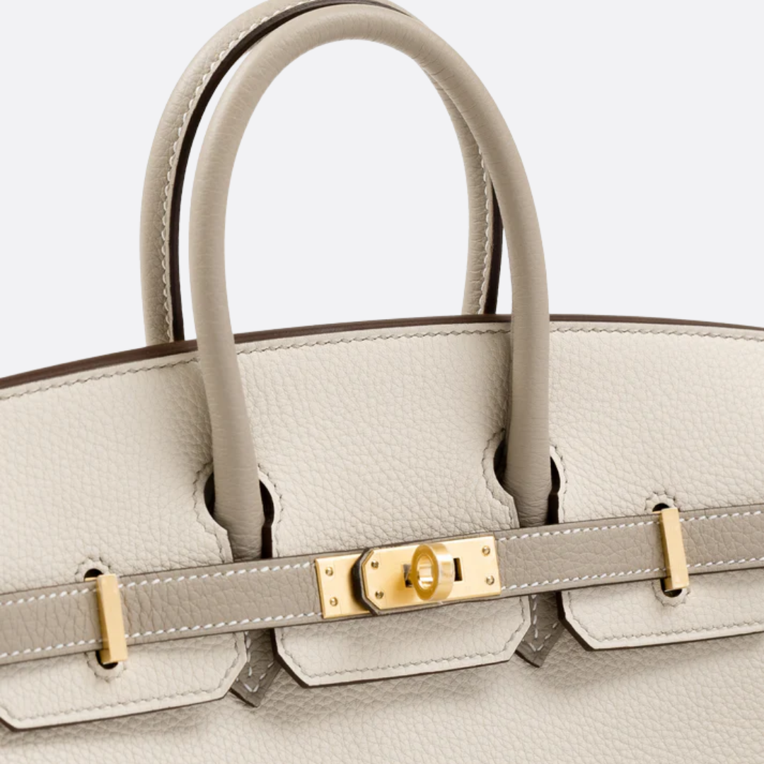 Hermès Birkin 25 Hss Bag In Chalk / Dove Grey Togo Leather – Exclusive