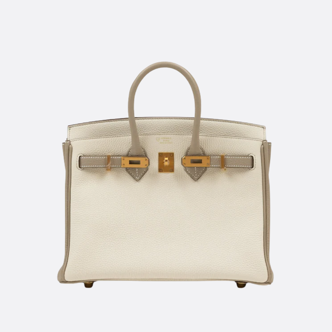 Hermès Birkin 25 Hss Bag In Chalk / Dove Grey Togo Leather – Exclusive