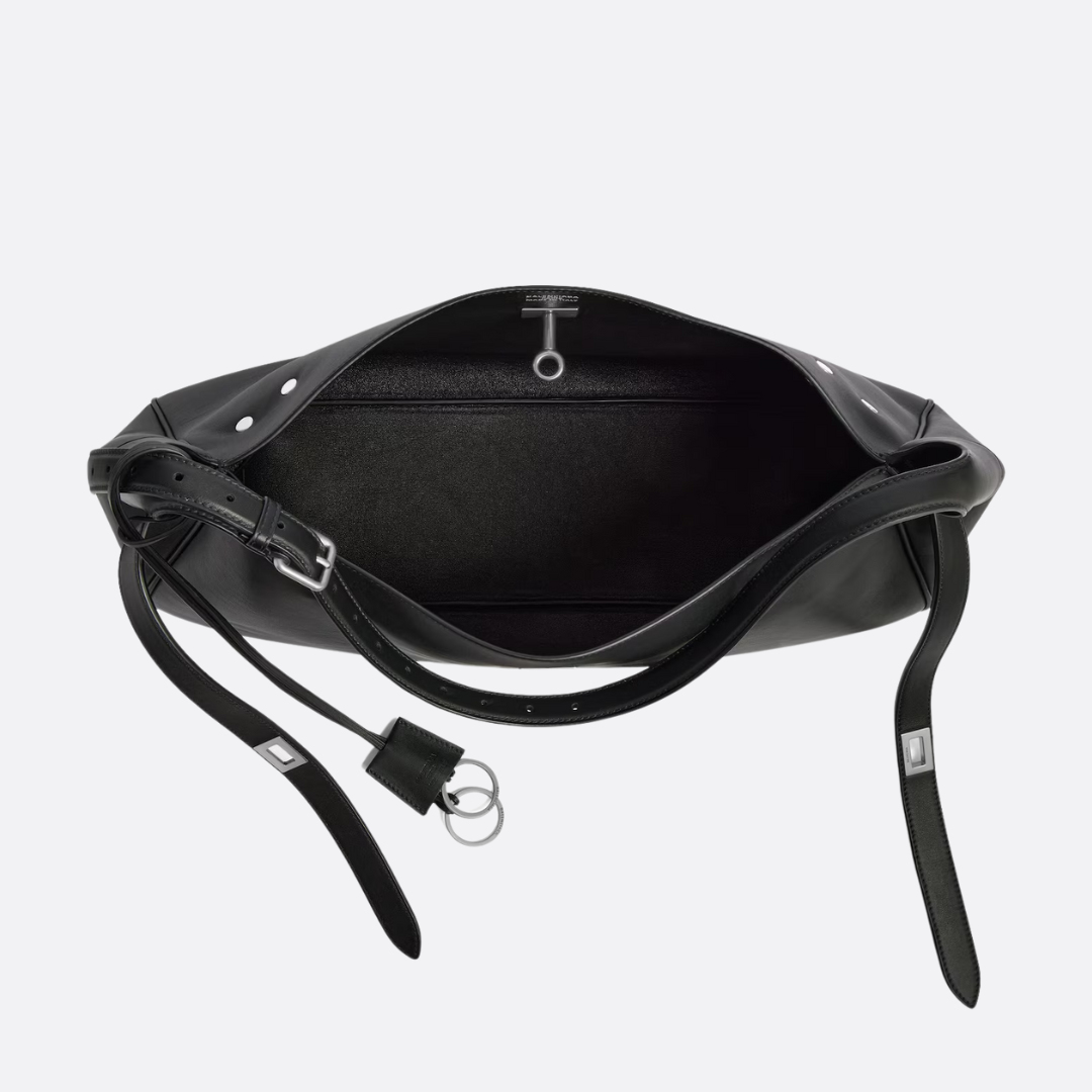 Balenciaga Bel Air Medium Shoulder Bag In Black Calf Leather – Exclusive
