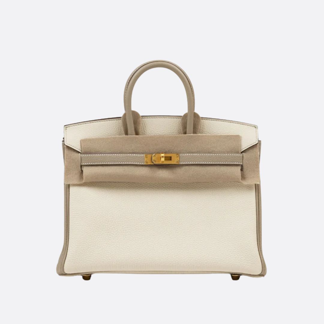 Hermès Birkin 25 Hss Bag In Chalk / Dove Grey Togo Leather – Exclusive