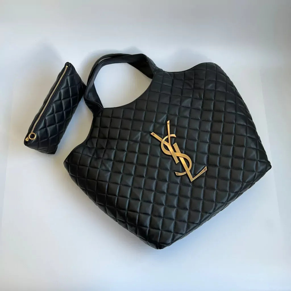 Saint Laurent Icare Handbag In Quilted Lambskin Leather