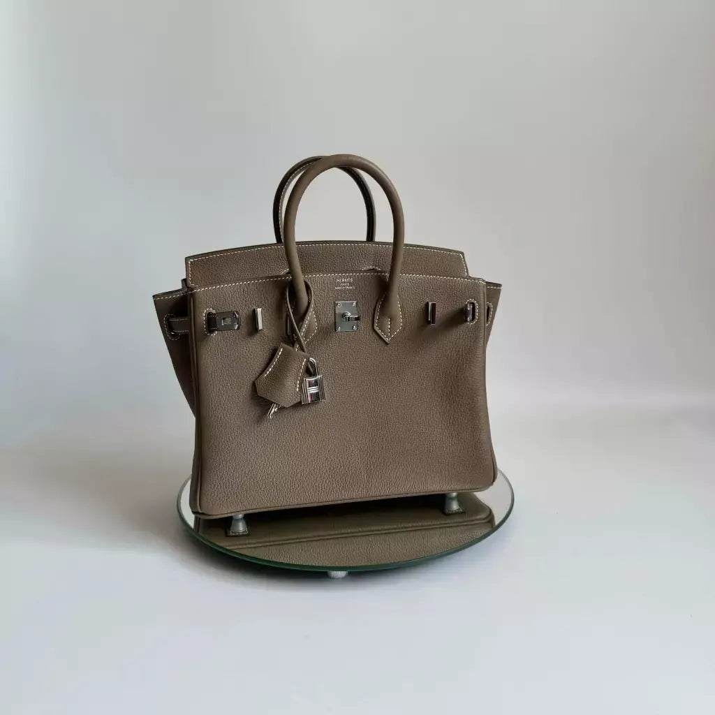 Hermès Birkin 25 Hss Bag In Chalk / Dove Grey Togo Leather – Exclusive