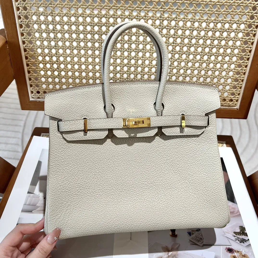Hermès Birkin 25 Hss Bag In Chalk / Dove Grey Togo Leather – Exclusive